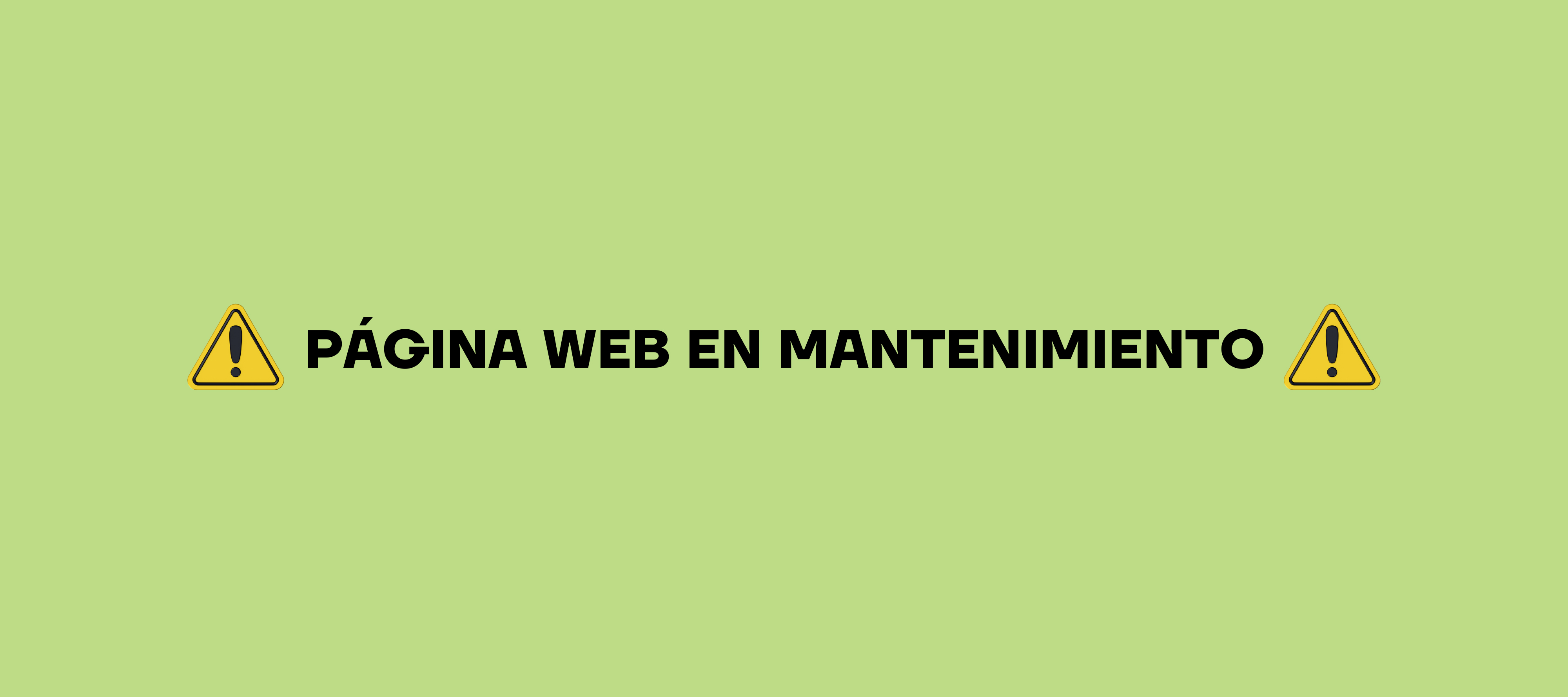 PÁGINA WEB EN MANTENIMIENTO